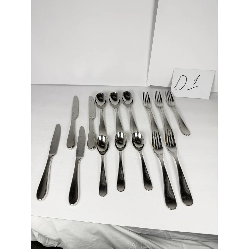Yamazaki Patrick Flatware Set 15pc Stainless Steel Knives Spoons Forks Japan‎